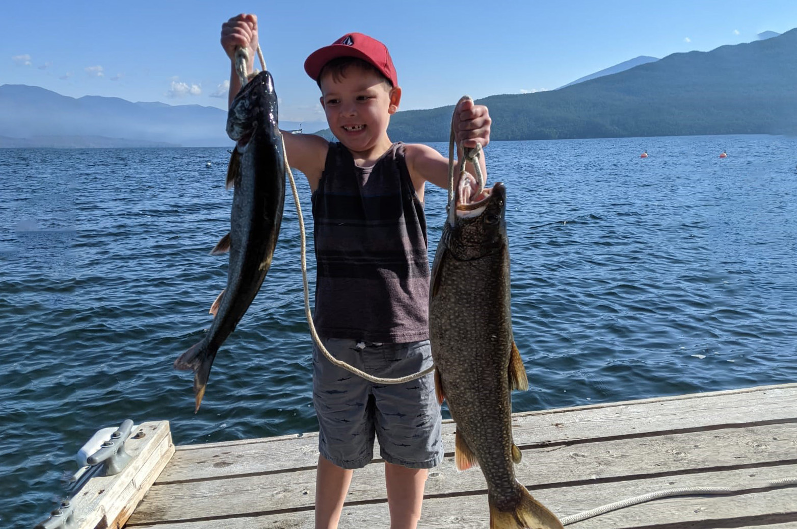 boy with fish